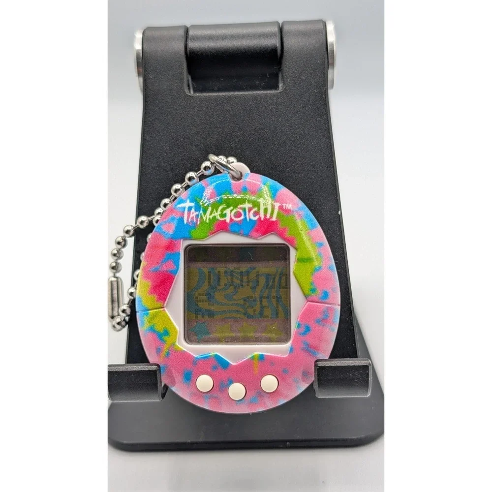 Bandai Tamagotchi Electronic Pet Pink Tie Dye 2017 - Tested - New Battery